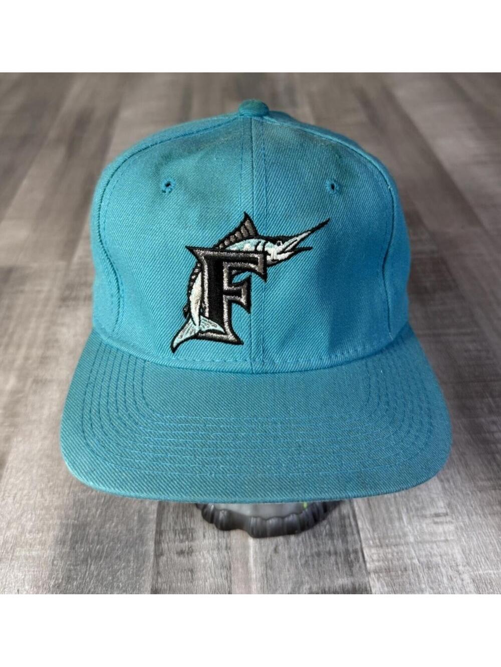 Vintage Sports Specialties Fitted 7⅜ Florida Marlins Plain Logo Hat MLB Wool